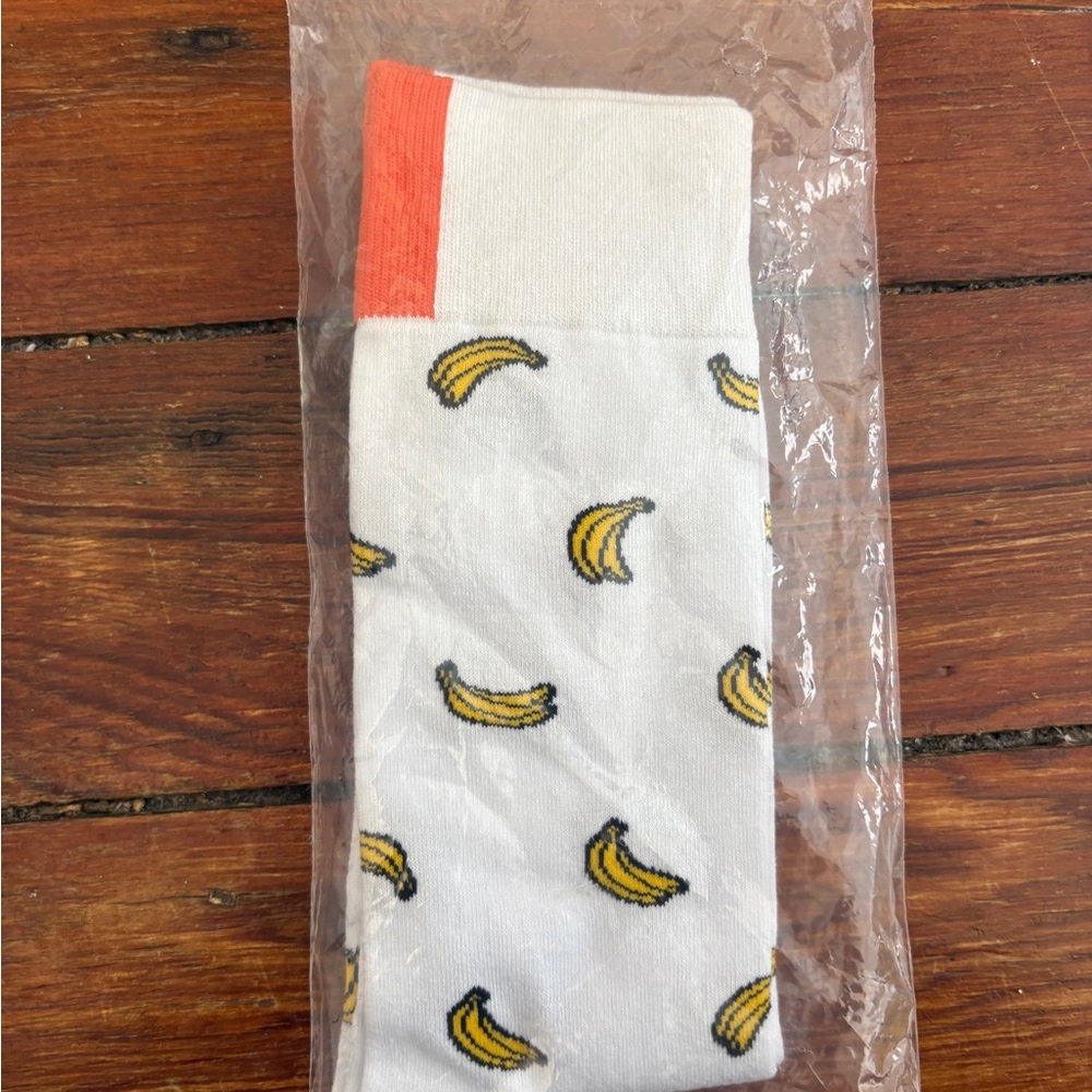 Brand new KULE Banana Print dress socks